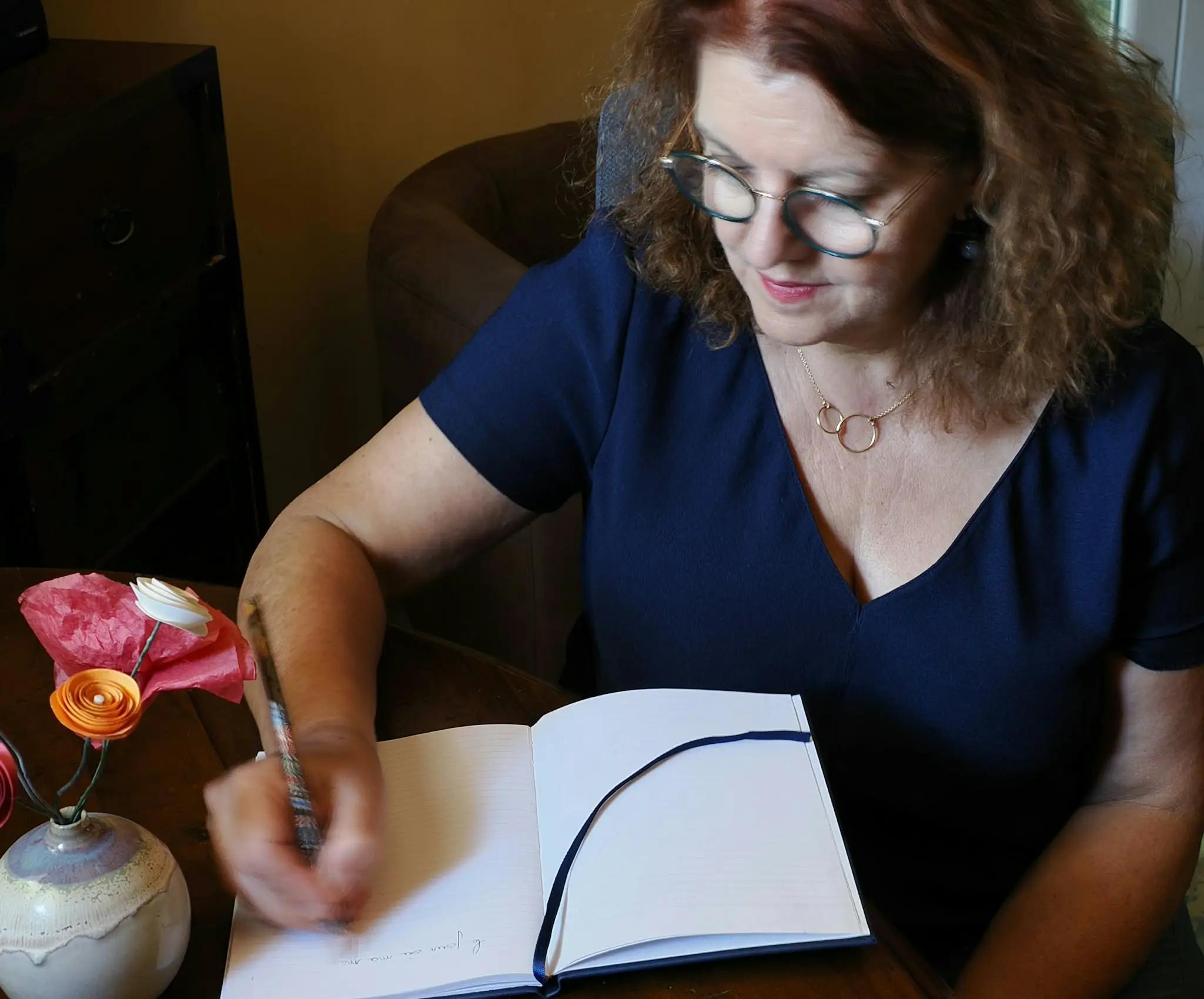 Christine prend note
